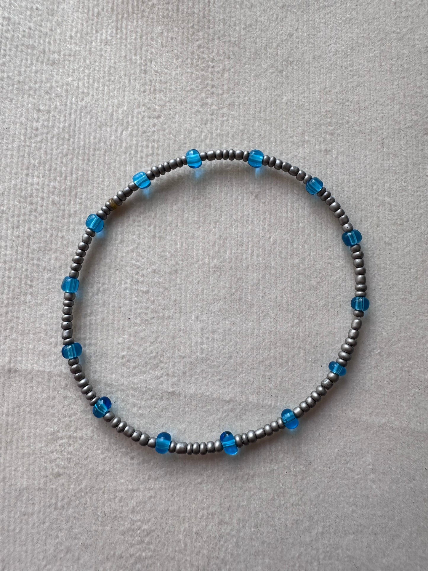 Aqua and Light Grey Bangles