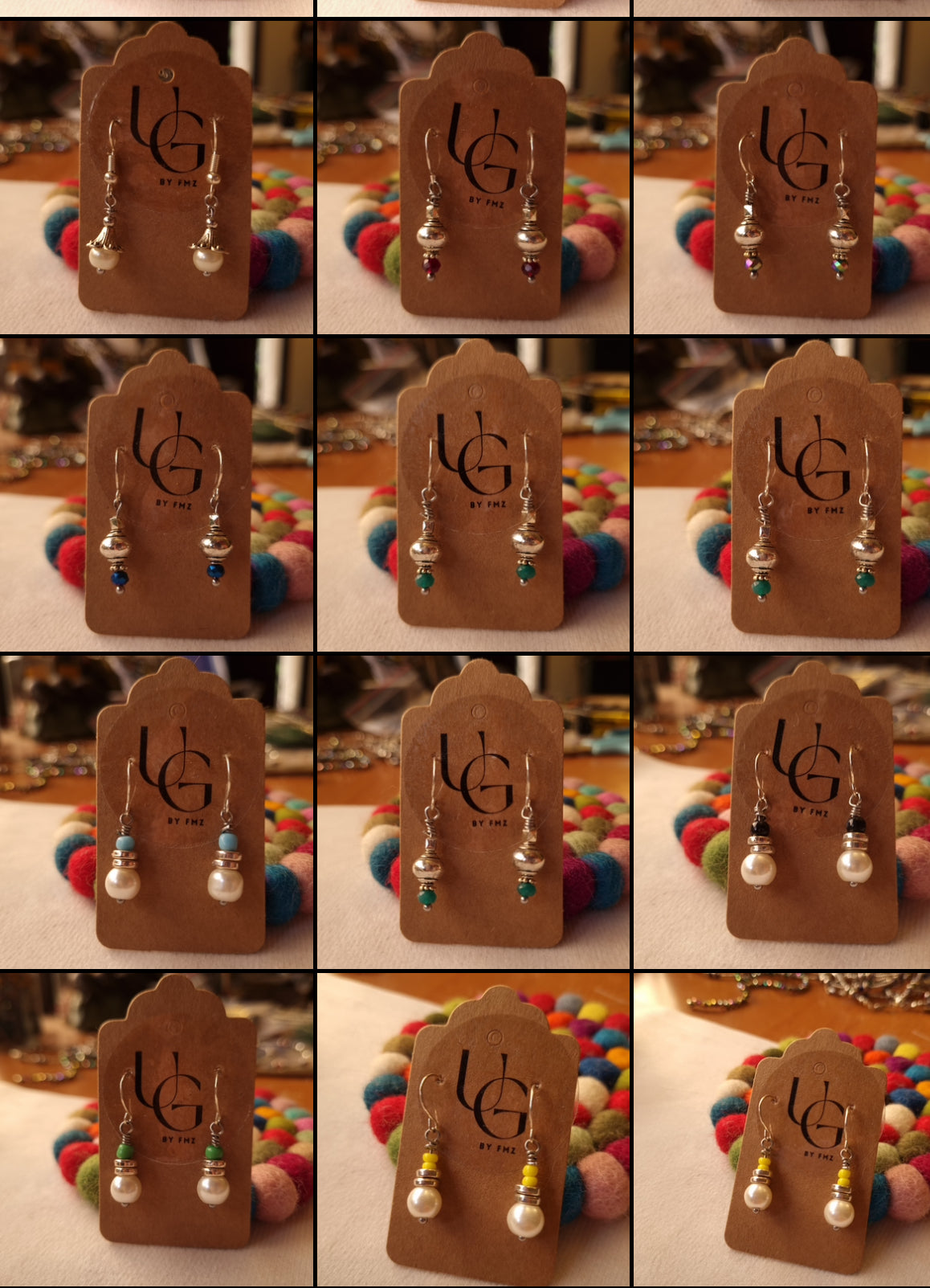 Handcrafted Bead-dazelled Earrings