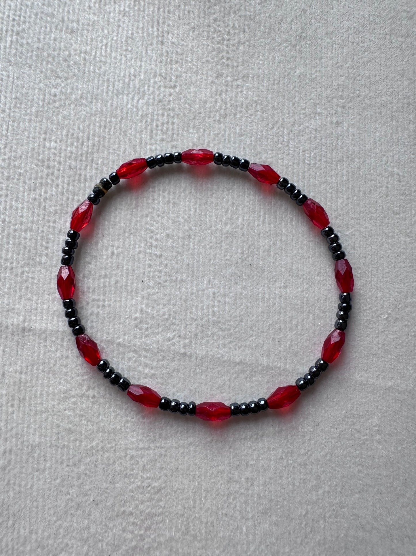 Red and Steel Grey Bangles