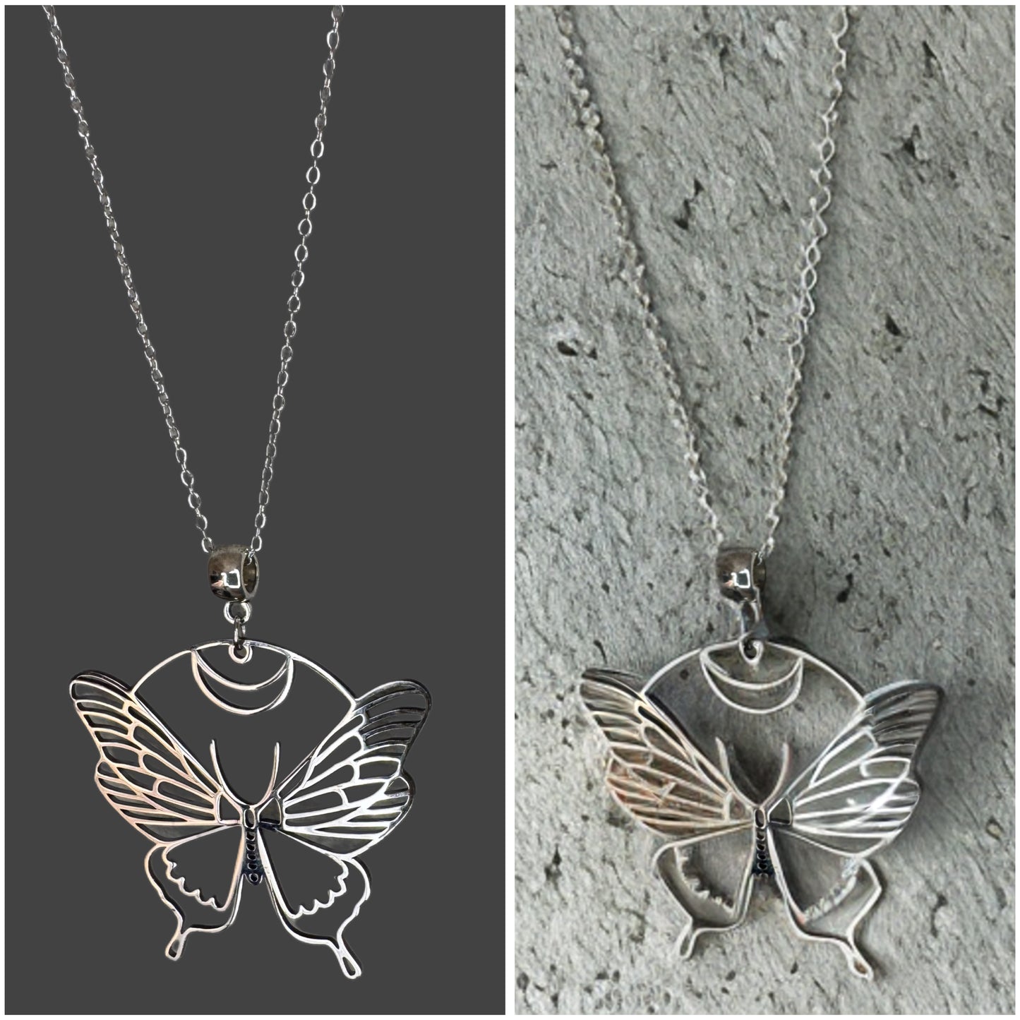 One Liner Butterfly Necklace
