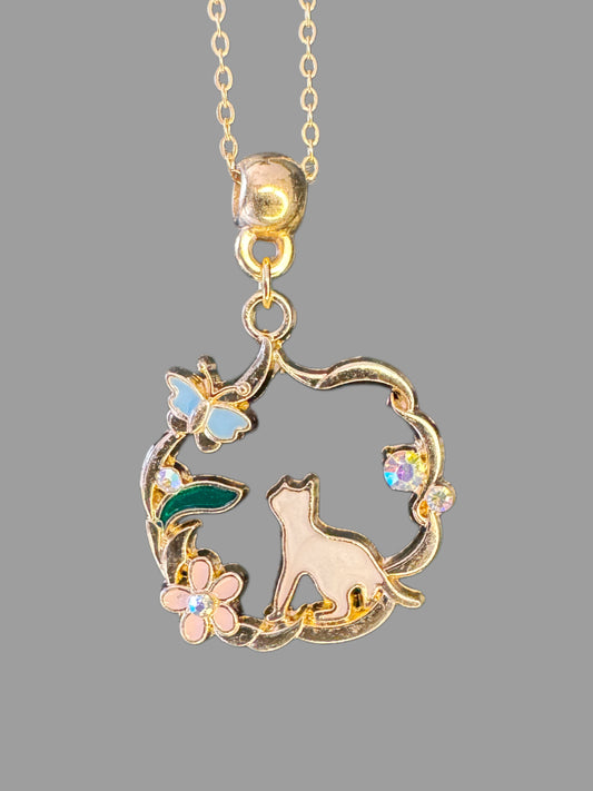 Feline Charm Round Pendant 9